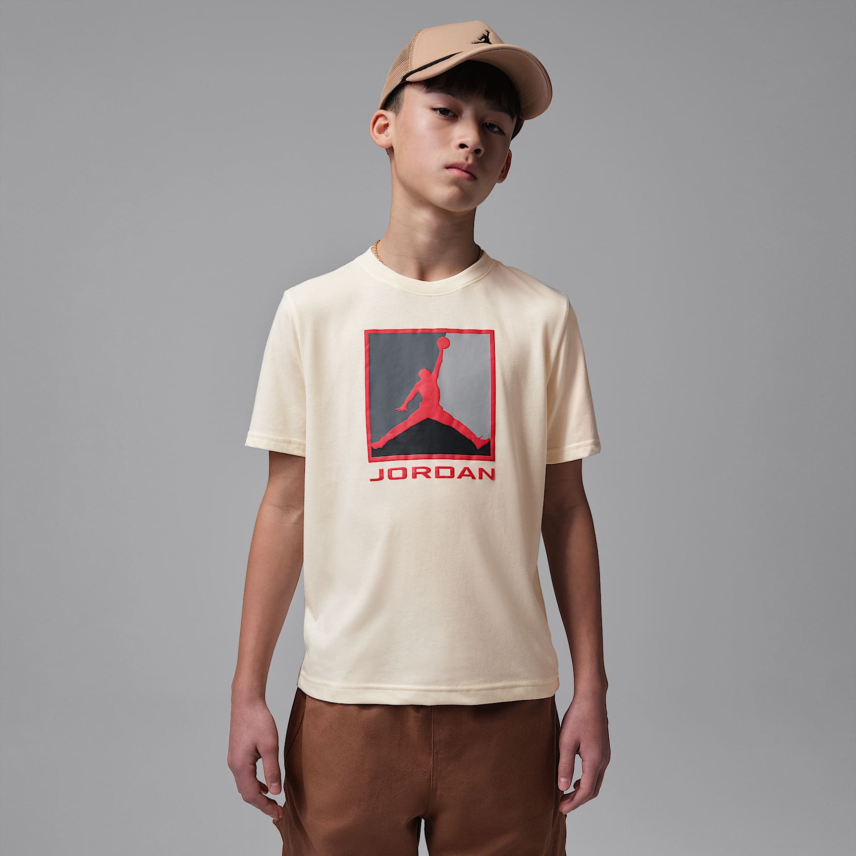 Jordan Flight Essentials Big Kids' Boxed Logo 3.0 T-Shirt. Nike.com